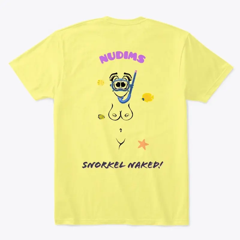 Snorkel Naked (Womens Front and back)